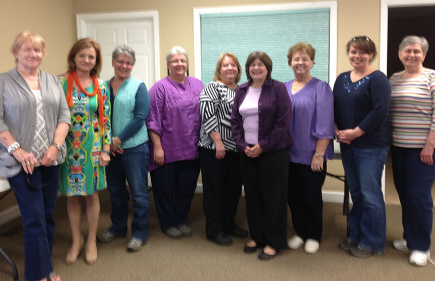 UT Extension Agent Donna Calhoun, second from left, poses with Pathweighs to Health participants from Polk County.